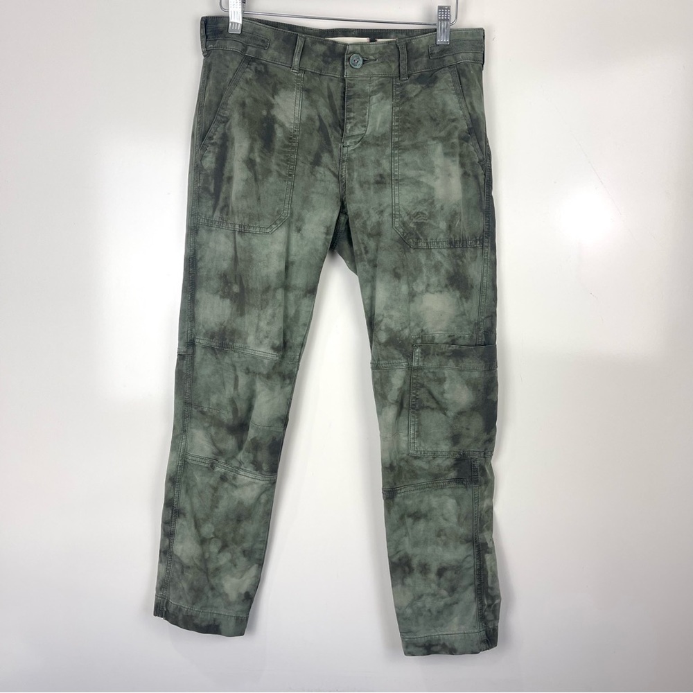 Anthropologie Hei Hei The Wanderer Green Tie Dye Cargo Pants Women's Size 26